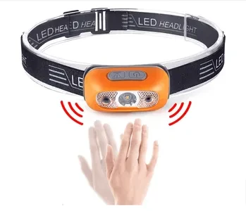 Headlamp USB Rechargeable, COSMOING Super Bright LED Headlight, Motion Sensor, 5 Lighting Modes, Waterproof IPX6,Adjustable Angle & Built-in Battery, IP65 Waterproof Headlight for Hiking Camping