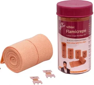 Flamicrepe Cotton Crepe Bandage B.P 10cm * 4m Flamingo (OC-2307)